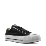 Converse Womens Black And White Ctas Lift Low Canvas Sneakers
