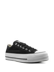 Converse Womens Black And White Ctas Lift Low Canvas Sneakers
