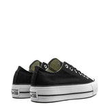 Converse Womens Black And White Ctas Lift Low Canvas Sneakers
