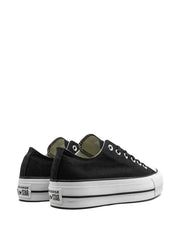 Converse Womens Black And White Ctas Lift Low Canvas Sneakers