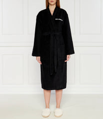 Karl Lagerfeld Unisex Ikonik 2.0 Bathrobe In Black