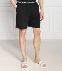 Karl Lagerfeld Mens Ikonik 2.0 Pocket Pyjama Shorts In Black