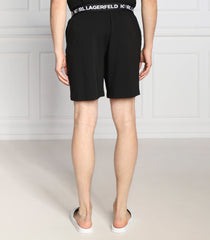 Karl Lagerfeld Mens Ikonik 2.0 Pocket Pyjama Shorts In Black