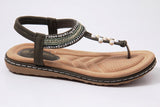 Foot Flex Ladies Sandals In Olive
