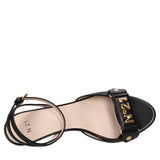 N°21 Womens Logo Lettering Sandal Heel In Black