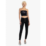 Sissyboy P31562 Mid-Waist Skinny With Pintuck Black