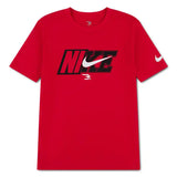 Nike Boys Spliced Swoosh T-Shirt In Red