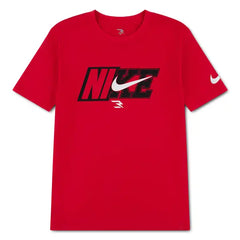 Nike Boys Spliced Swoosh T-Shirt In Red
