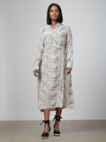Polo 0049040 Wmn Rebecca Ls Printed Dress Off White