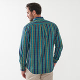Pringle Mens Long Sleeve Classic Check Shirt In Blue Multi