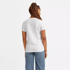 Levis Womens The Perfect Seasonal Poster Logo T-shirt In White