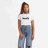 Levis Womens The Perfect Seasonal Poster Logo T-shirt In White