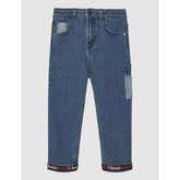 Guess Boys 2B Comfort Oversized Jeans In Denim Blue