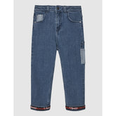 Guess Boys 2B Comfort Oversized Jeans In Denim Blue