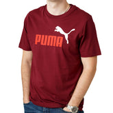 Puma Mens Color No.1 T-Shirts In Ruby