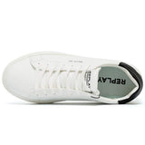 Replay Mens Notting Soft Sneakers In White & Black