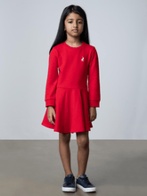 Polo 0055039 Girls Harper Ls Dress Red