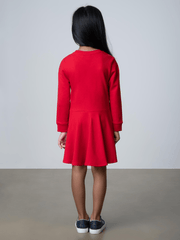 Polo 0055039 Girls Harper Ls Dress Red