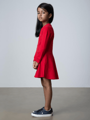 Polo 0055039 Girls Harper Ls Dress Red