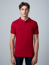 Polo Mens Stretch Pique Ss Golfer Crimson