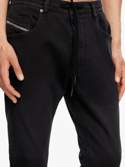 Diesel Mens D-Krooley-B Black Sweat Jogg Jean