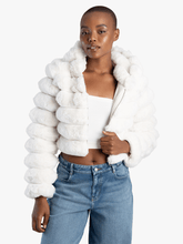 Sissyboy J31939 Faux Fur Quilted Jacket With Hood