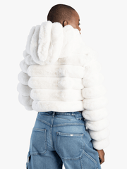 Sissyboy J31939 Faux Fur Quilted Jacket With Hood