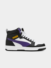Puma Rebound V6 Mid Jr Black/Purple Sneakers