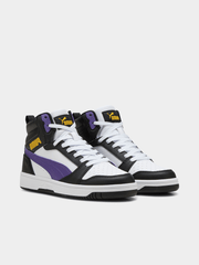 Puma Rebound V6 Mid Jr Black/Purple Sneakers