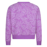 Converse Girls Floral Jacquard Crewneck Sweatshirt In Purple