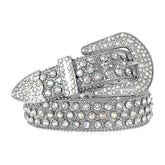 Sissyboy Womens Embellished Western Belt In Silver