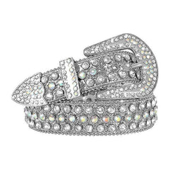 Sissy boy Womens Embellished Western Belt In Silver