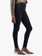 Sissyboy Ladies High Waist Dark Indigo Skinny Jean With Exposed Butt