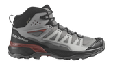 Salomon Mens X Ultra 360 Mid Gtx Shoes In Pewter/Black/Burnt Henna