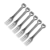 Carrol Boyes Cake Fork Set Of 6-H/Wave