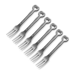 Carrol Boyes Cake Fork Set Of 6-H/Wave