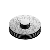 Carrol Boyes Coaster Set Discussion In Silver