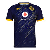 Kaizer Chiefs Kappa Mens Mokibapre Pro Warm Up T-Shirts In Blue and Yellow