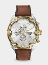 Diesel Mens Spoked Chronograph Watch In Brown