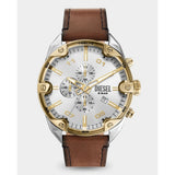 Diesel Mens Spoked Chronograph Watch In Brown