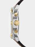 Diesel Spoked Chronograph Watch In Brown