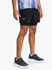 Under Armour Launch 5" 2-In-1 Shorts In Black