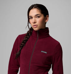 Columbia Womens Basin Trail III Full Zip Jersey In Cherry