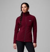 Columbia Womens Basin Trail III Full Zip Jersey In Cherry
