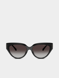 Michael Kors Womens Boca Raton Cat Eye Sunglasses In Black