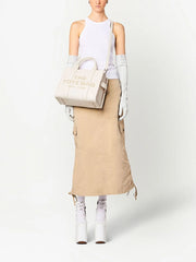Marc Jacobs Womens Leather Medium Tote Bag In Cream