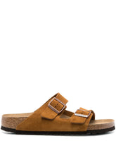 Birkenstock Mens Arizona Suede Sandals In Mink