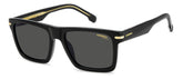 Carrera Rectangle Sunglasses In Black & Gold