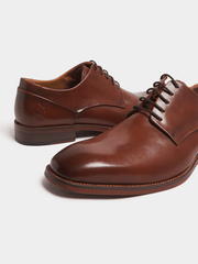 Polo Mens Tan Panelled Gibson Lace Up