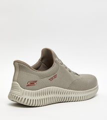 Skechers Mens Bobs Geo Lite Shoes In Taupe